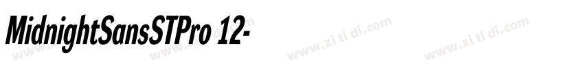 MidnightSansSTPro 12字体转换